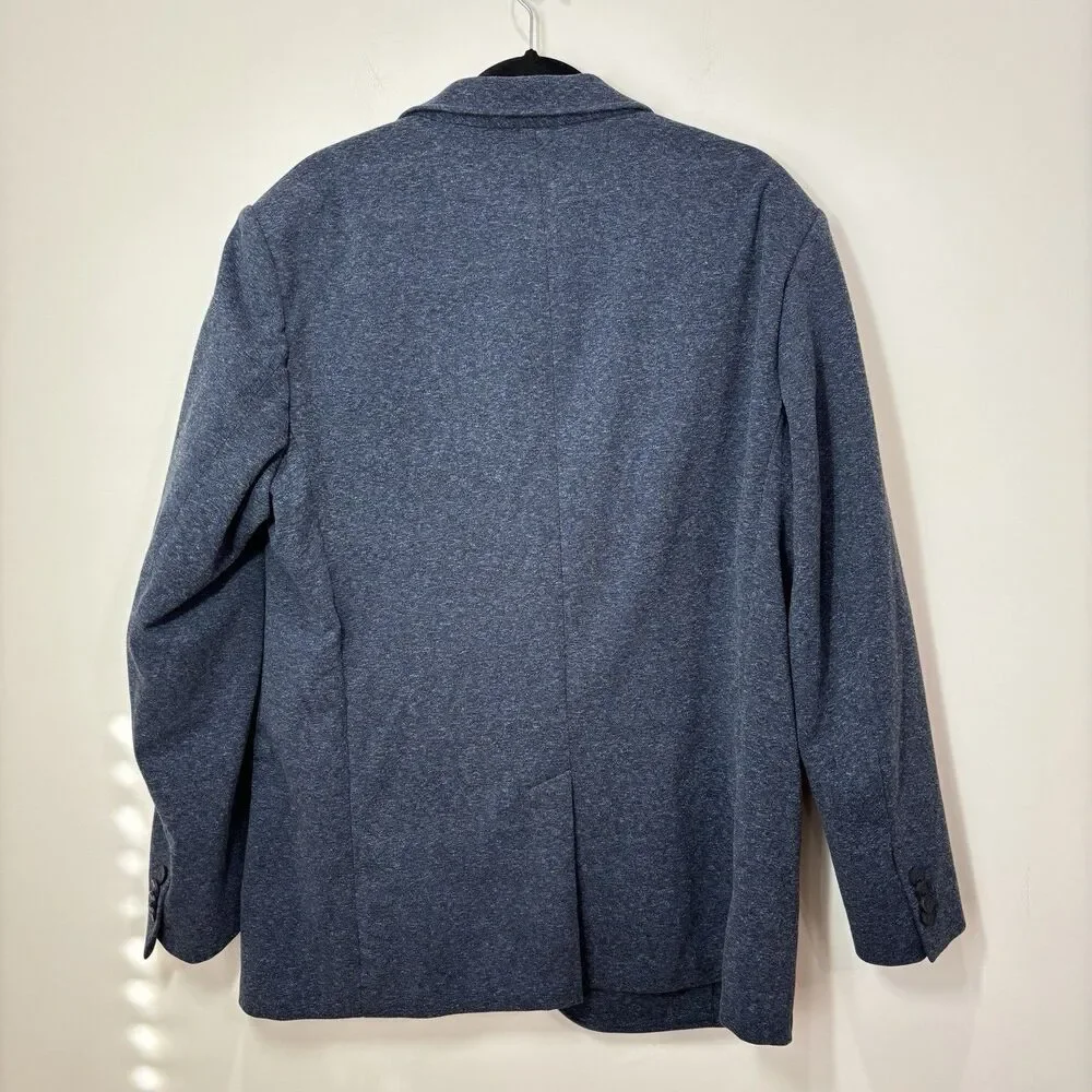 Artefact Mens Unstructured Knit Blazer XL Sportcoat Navy Blue Preppy Corporate